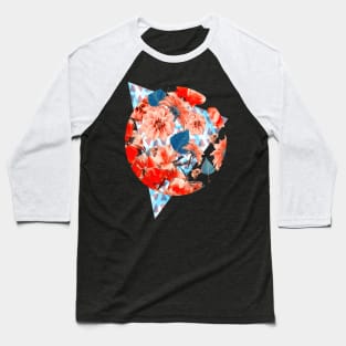 Geometric Flowers and Bees Baseball T-Shirt